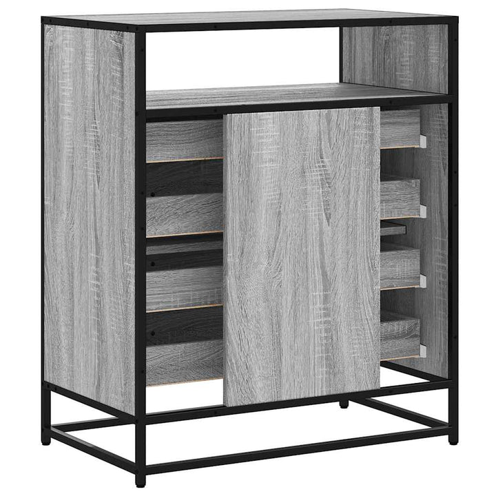 kommode 70x41x83,5 cm konstrueret træ grå sonoma-eg