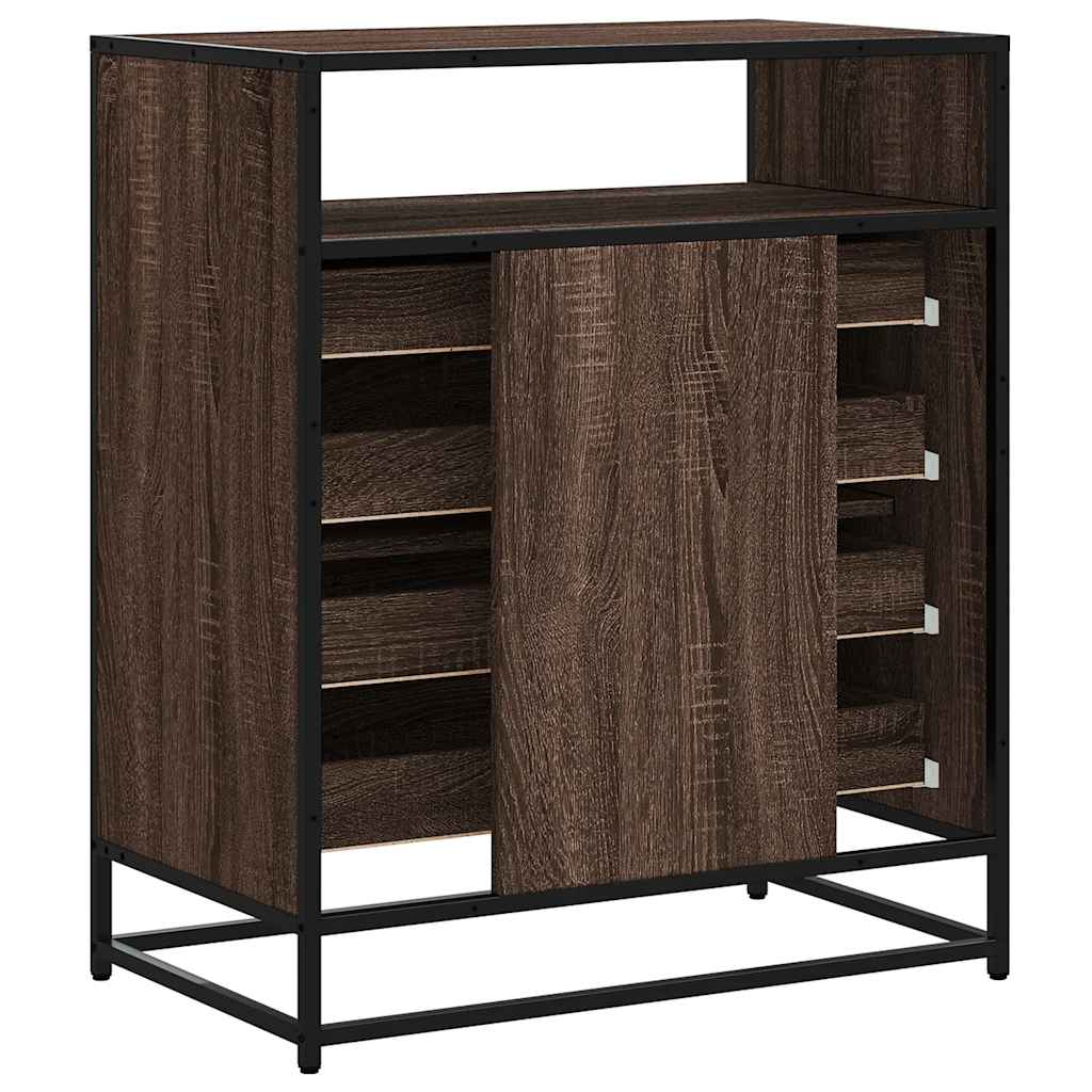 kommode 70x41x83,5 cm konstrueret træ brun egetræsfarve
