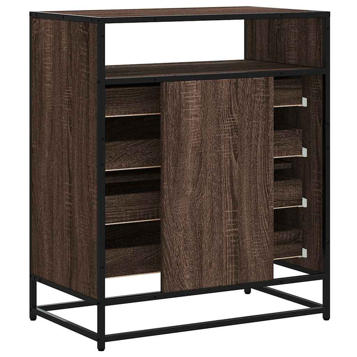 kommode 70x41x83,5 cm konstrueret træ brun egetræsfarve