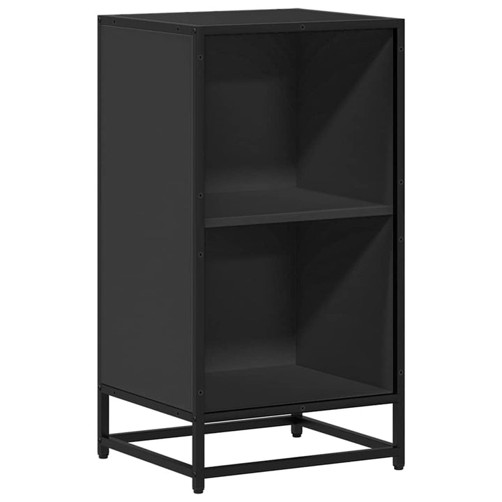 bogreol 40x35x76 cm konstrueret træ sort