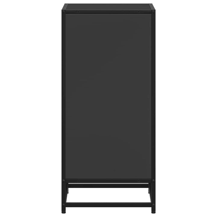 bogreol 40x35x76 cm konstrueret træ sort