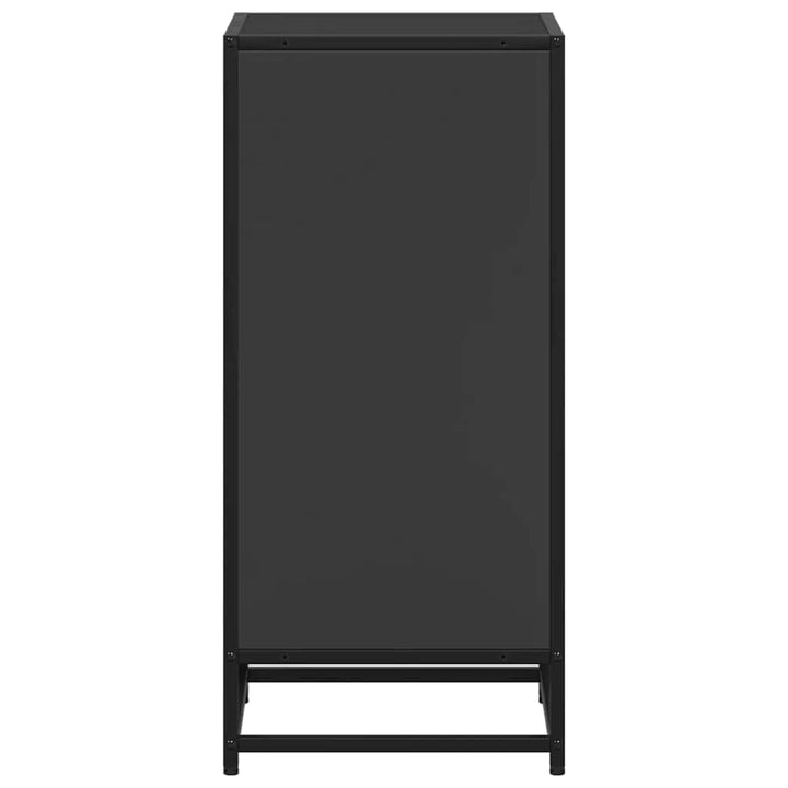 bogreol 40x35x76 cm konstrueret træ sort