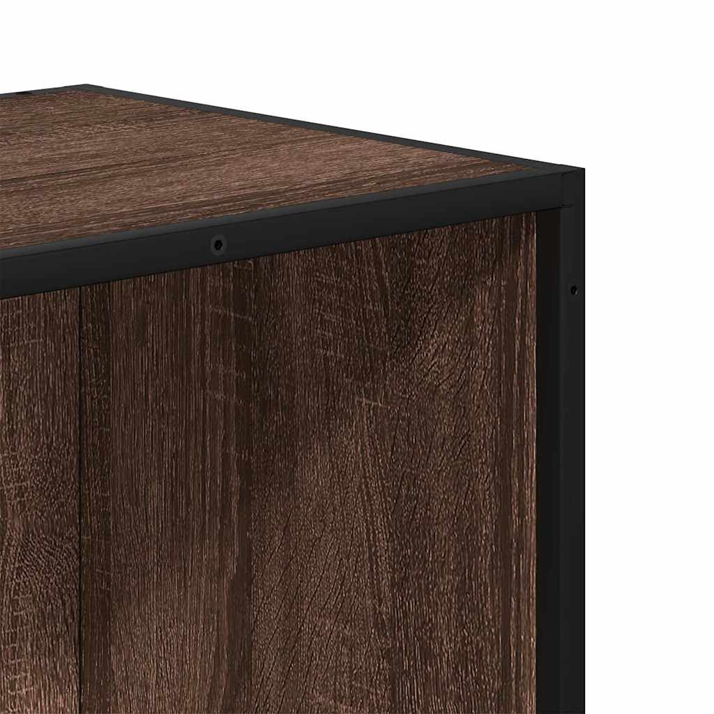 bogreol 40x35x76 cm konstrueret træ brun egetræsfarve