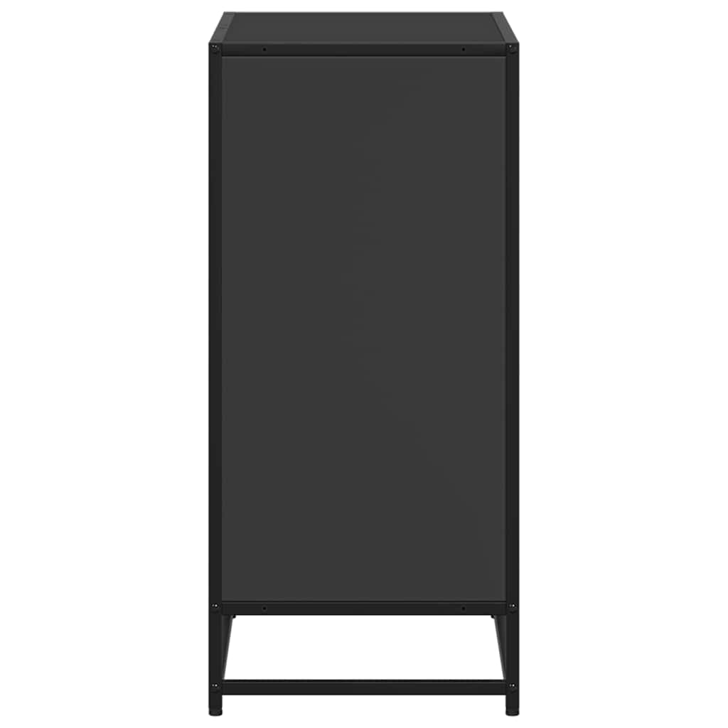 bogreol 60x35x76 cm konstrueret træ sort