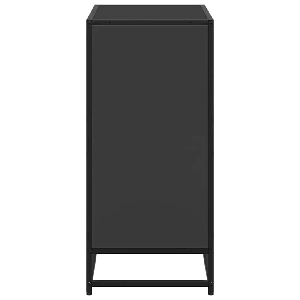 bogskab 80,5x35x76 cm konstrueret træ sort
