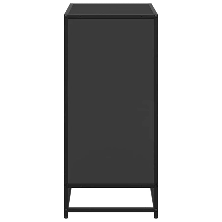 bogskab 80,5x35x76 cm konstrueret træ sort