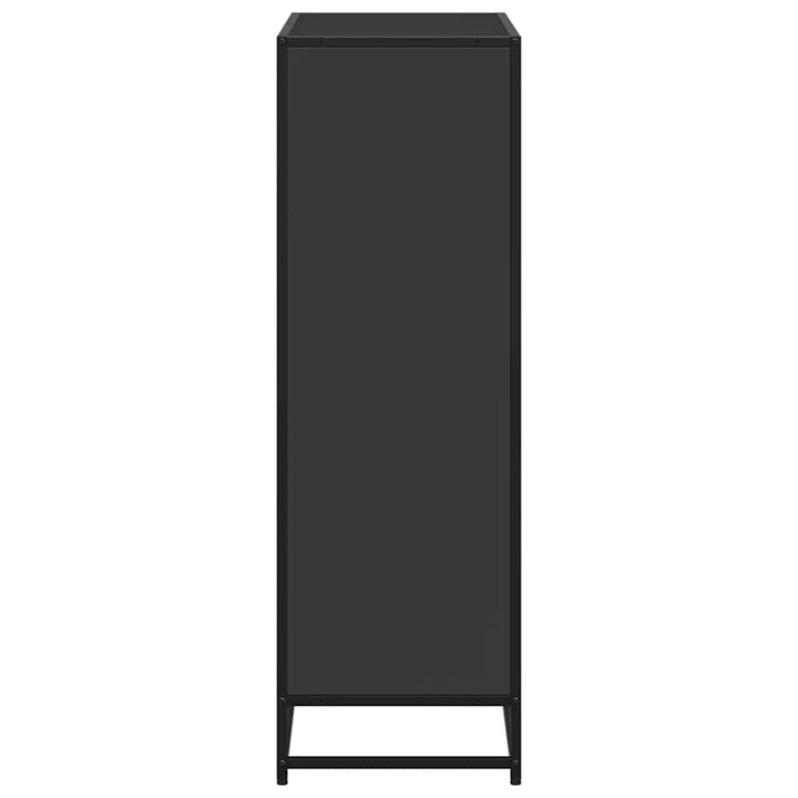 bogreol 80,5x35x107,5 cm konstrueret træ sort