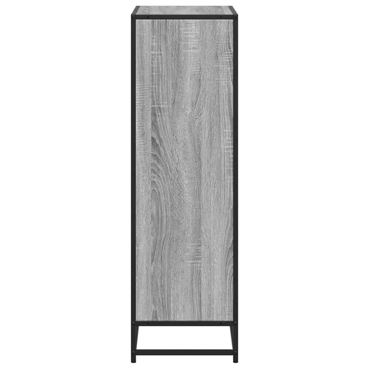 bogreol 65,5x33x107,5 cm konstrueret træ grå sonoma-eg