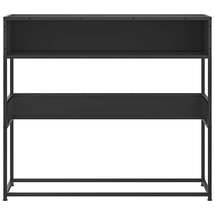 konsolbord 90x35x80 cm konstrueret træ sort