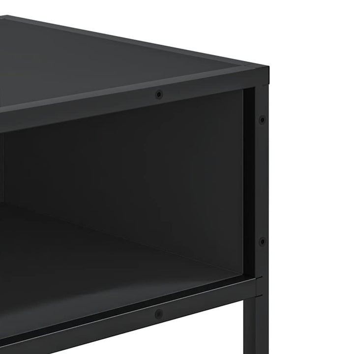konsolbord 90x35x80 cm konstrueret træ sort
