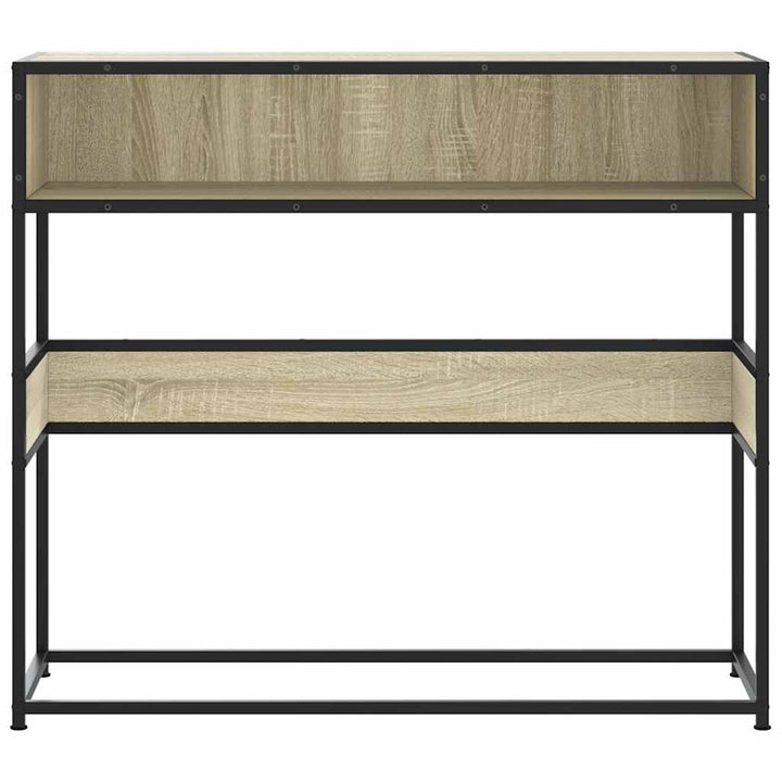 konsolbord 90x35x80 cm konstrueret træ sonoma-eg