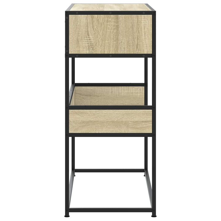 konsolbord 90x35x80 cm konstrueret træ sonoma-eg