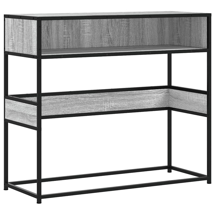 konsolbord 90x35x80 cm konstrueret træ grå sonoma-eg