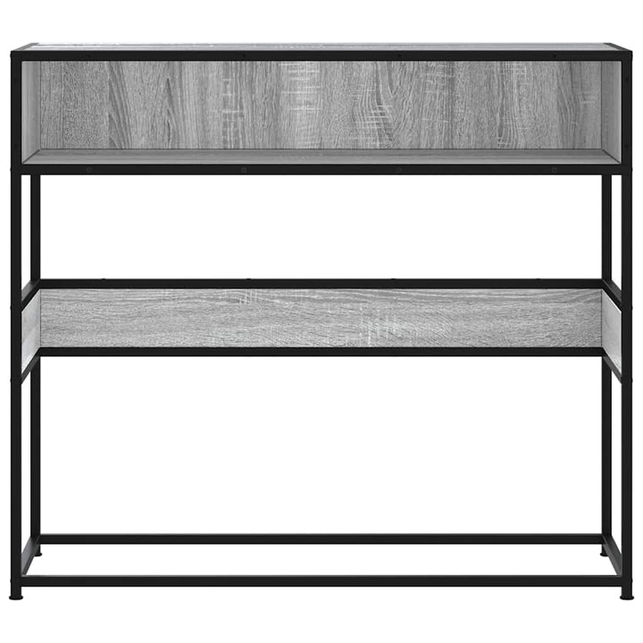konsolbord 90x35x80 cm konstrueret træ grå sonoma-eg