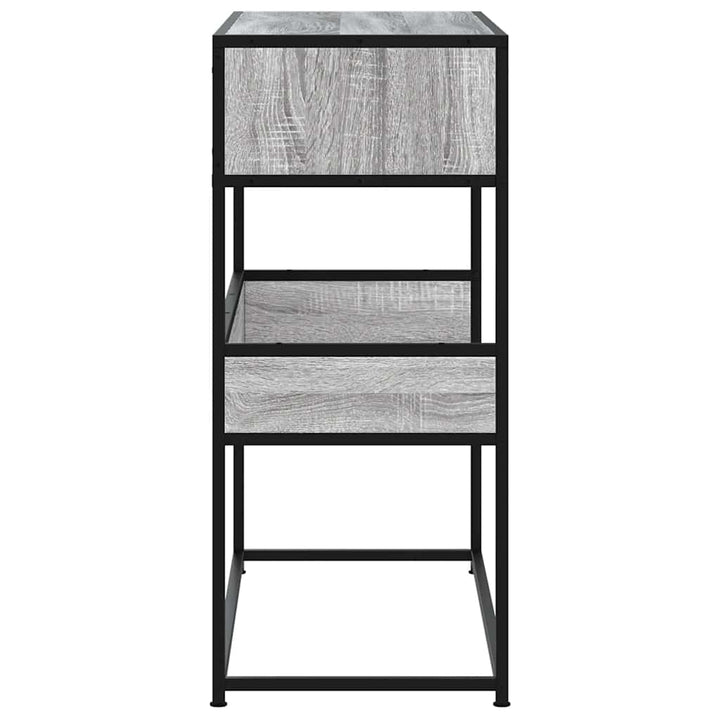 konsolbord 90x35x80 cm konstrueret træ grå sonoma-eg