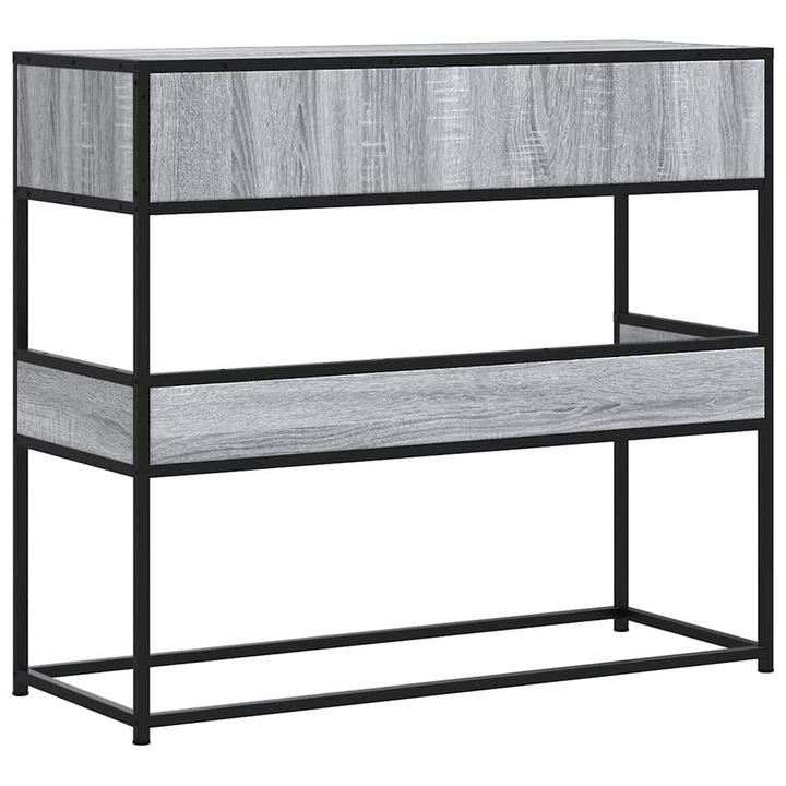 konsolbord 90x35x80 cm konstrueret træ grå sonoma-eg