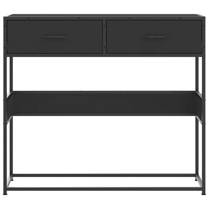 konsolbord 90x35x80 cm konstrueret træ sort