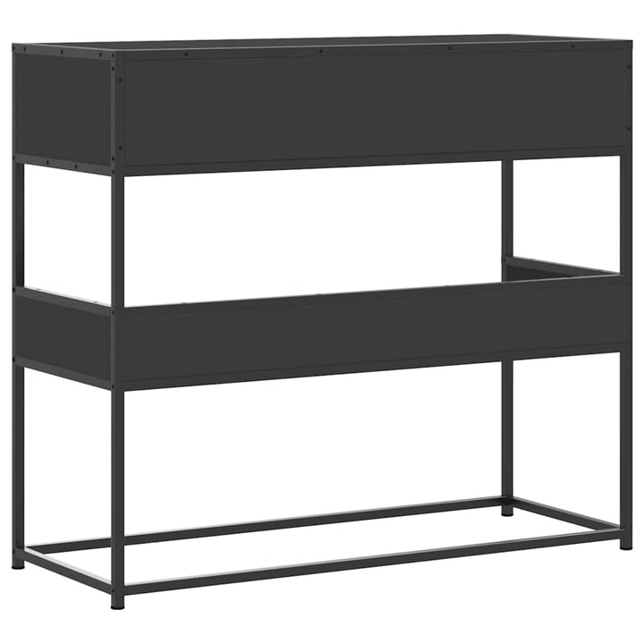 konsolbord 90x35x80 cm konstrueret træ sort