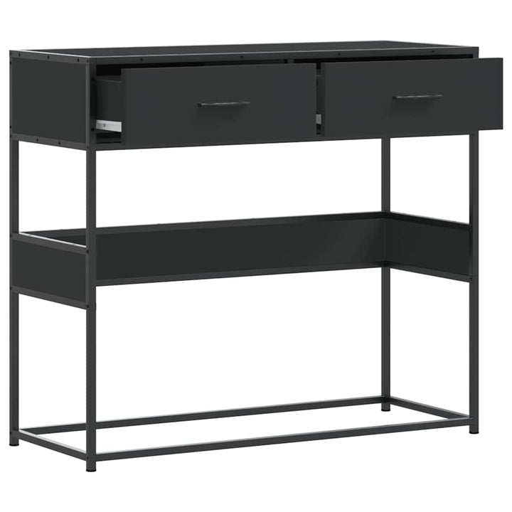 konsolbord 90x35x80 cm konstrueret træ sort