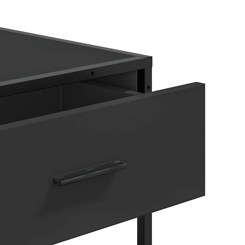 konsolbord 90x35x80 cm konstrueret træ sort