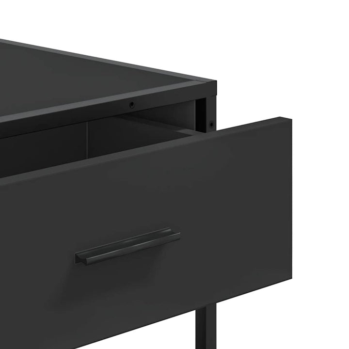 konsolbord 90x35x80 cm konstrueret træ sort