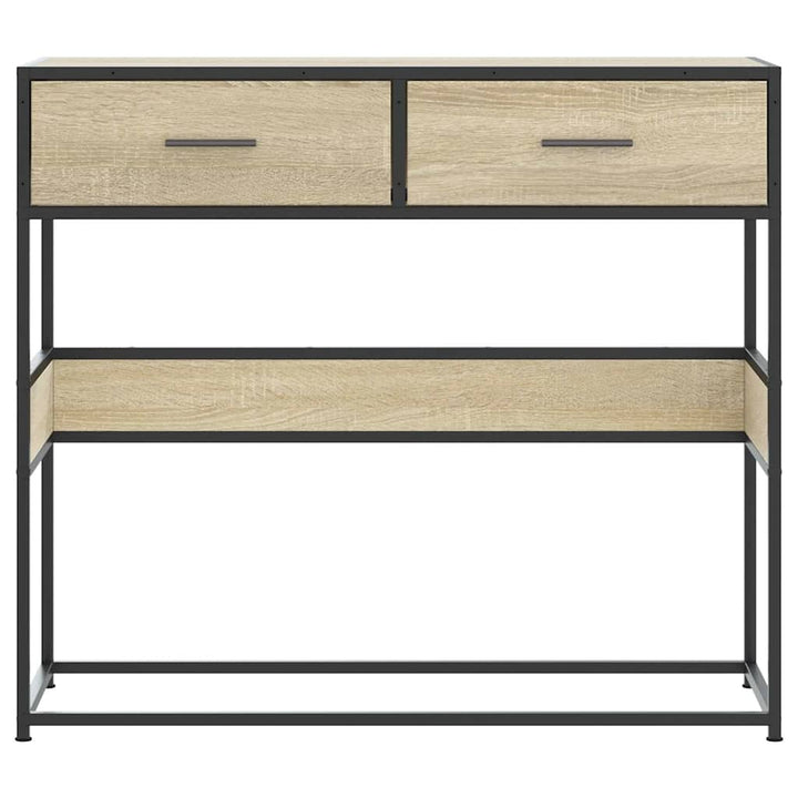 konsolbord 90x35x80 cm konstrueret træ sonoma-eg