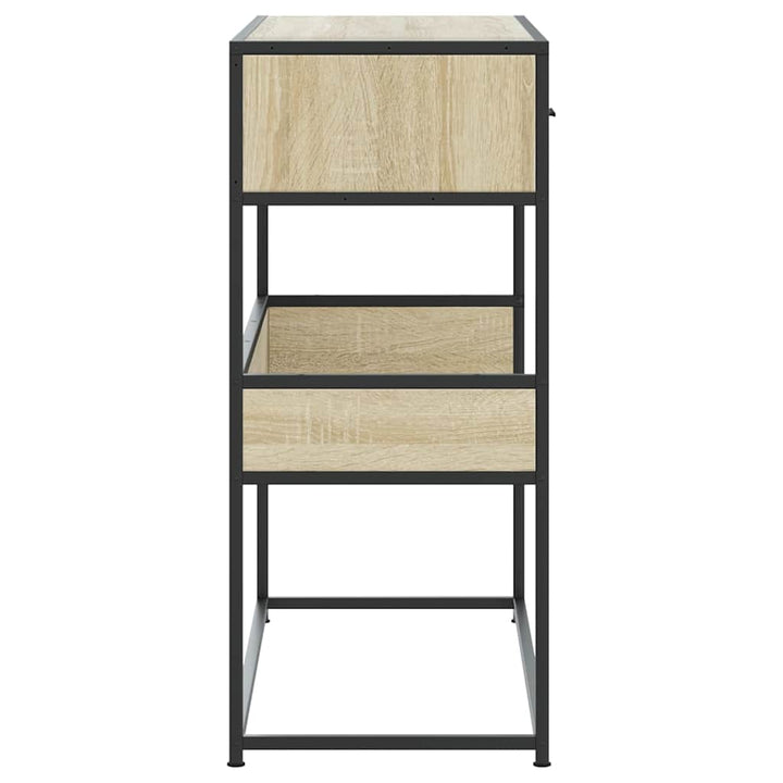 konsolbord 90x35x80 cm konstrueret træ sonoma-eg