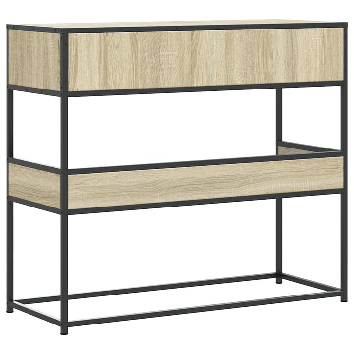 konsolbord 90x35x80 cm konstrueret træ sonoma-eg