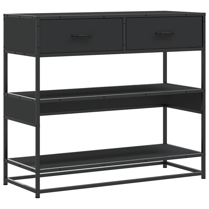 konsolbord 90x35x80 cm konstrueret træ sort
