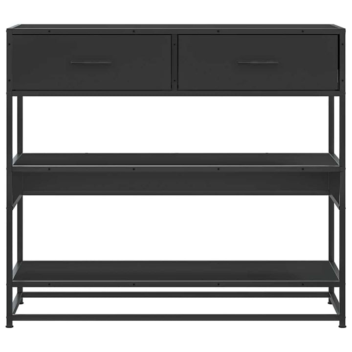 konsolbord 90x35x80 cm konstrueret træ sort