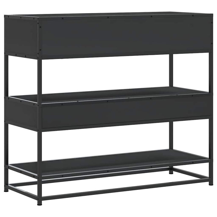 konsolbord 90x35x80 cm konstrueret træ sort