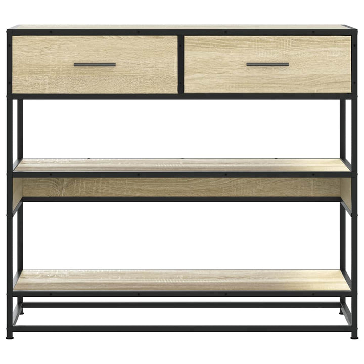 konsolbord 90x35x80 cm konstrueret træ sonoma-eg