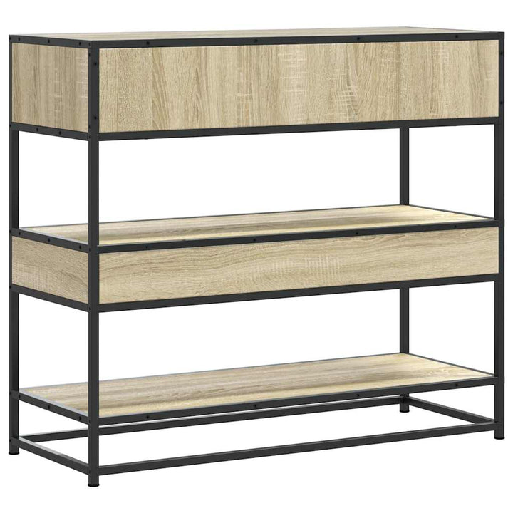 konsolbord 90x35x80 cm konstrueret træ sonoma-eg