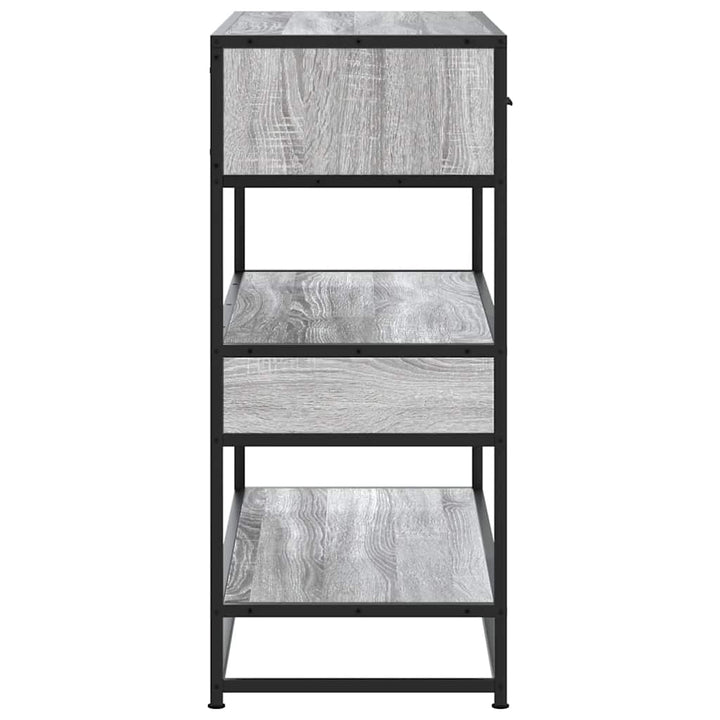 konsolbord 90x35x80 cm konstrueret træ grå sonoma-eg