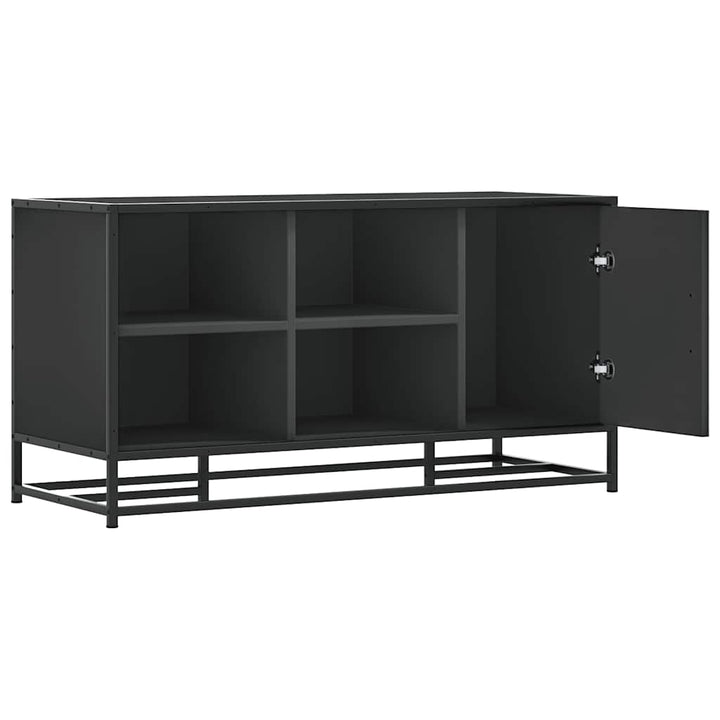 skobænk 100x40x53,5 cm konstrueret træ og metal sort
