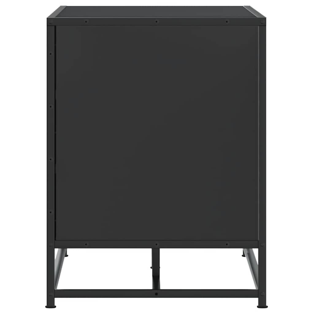 skobænk 100x40x53,5 cm konstrueret træ og metal sort