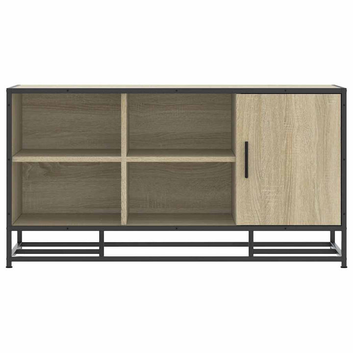 skobænk 100x40x53,5 cm konstrueret træ og metal sonoma-eg