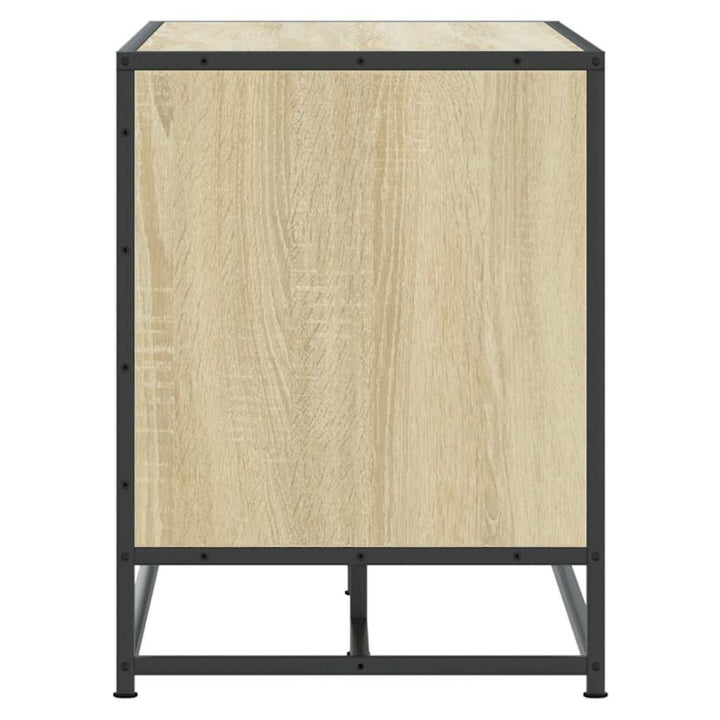 skobænk 100x40x53,5 cm konstrueret træ og metal sonoma-eg