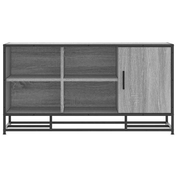 skobænk 100x40x53,5 cm konstrueret træ og metal grå sonoma-eg