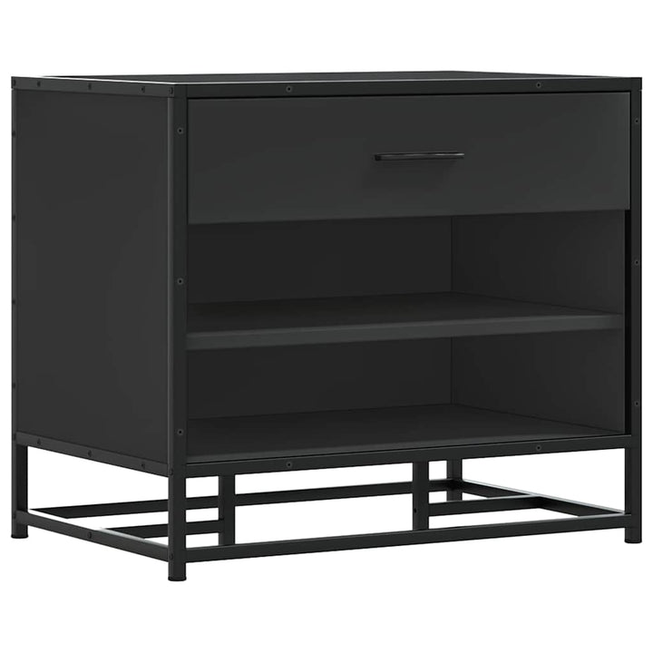 skobænk 60x40x53,5 cm konstrueret træ og metal sort