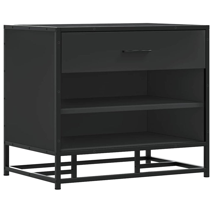 skobænk 60x40x53,5 cm konstrueret træ og metal sort