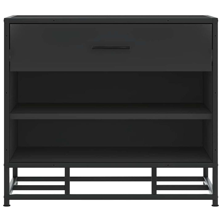 skobænk 60x40x53,5 cm konstrueret træ og metal sort