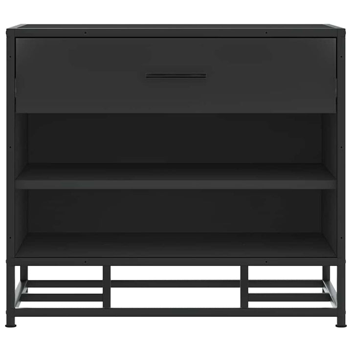 skobænk 60x40x53,5 cm konstrueret træ og metal sort