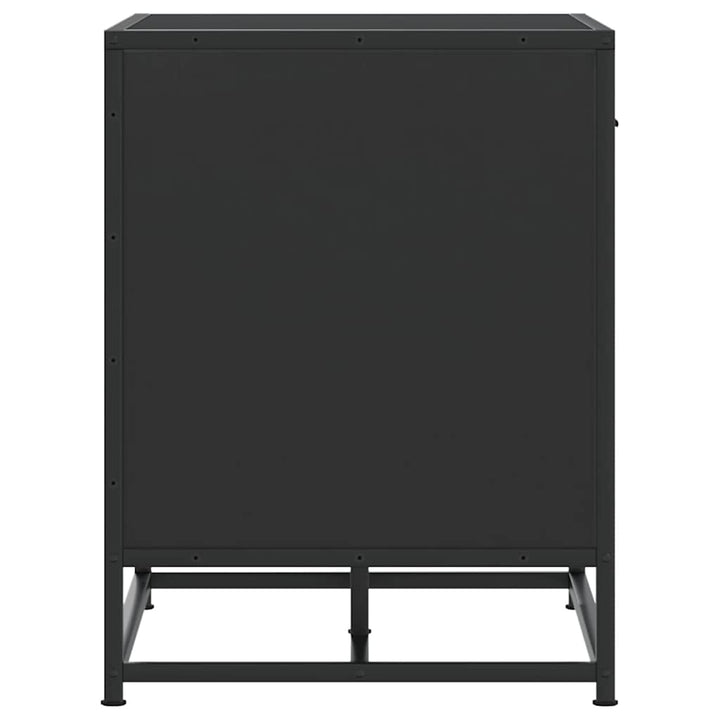 skobænk 60x40x53,5 cm konstrueret træ og metal sort