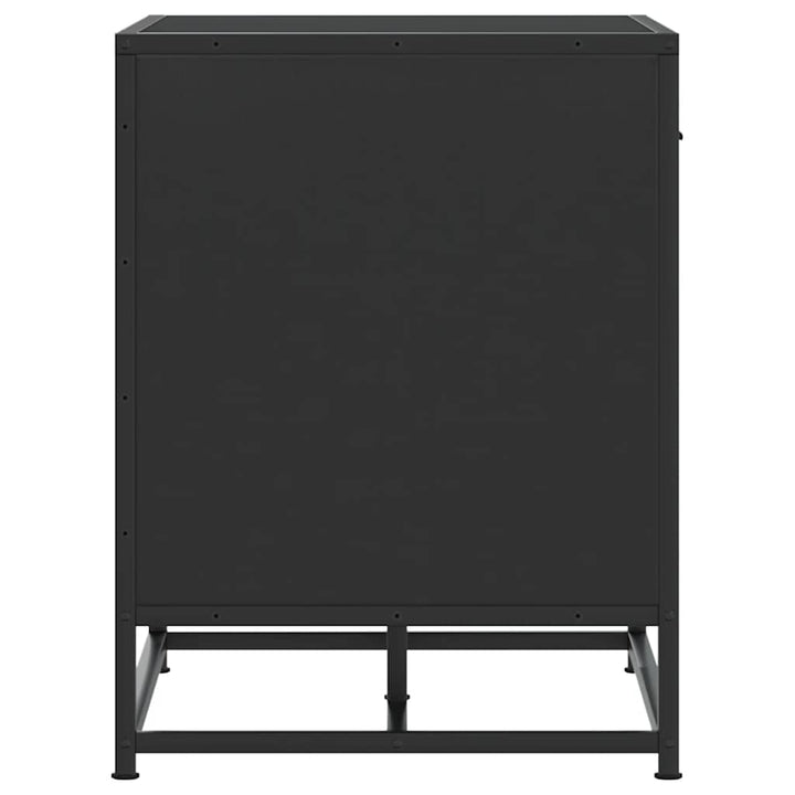 skobænk 60x40x53,5 cm konstrueret træ og metal sort