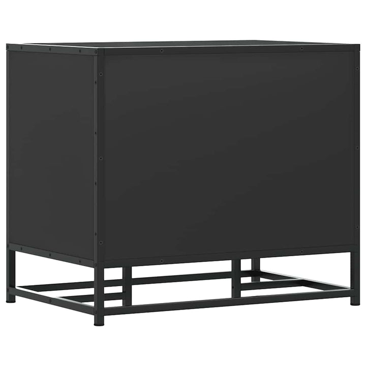 skobænk 60x40x53,5 cm konstrueret træ og metal sort