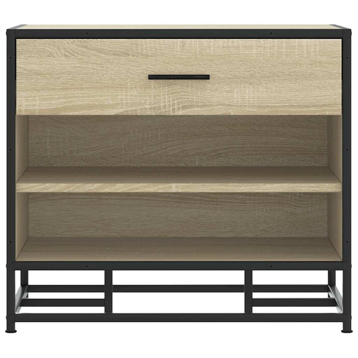 skobænk 60x40x53,5 cm konstrueret træ og metal sonoma-eg