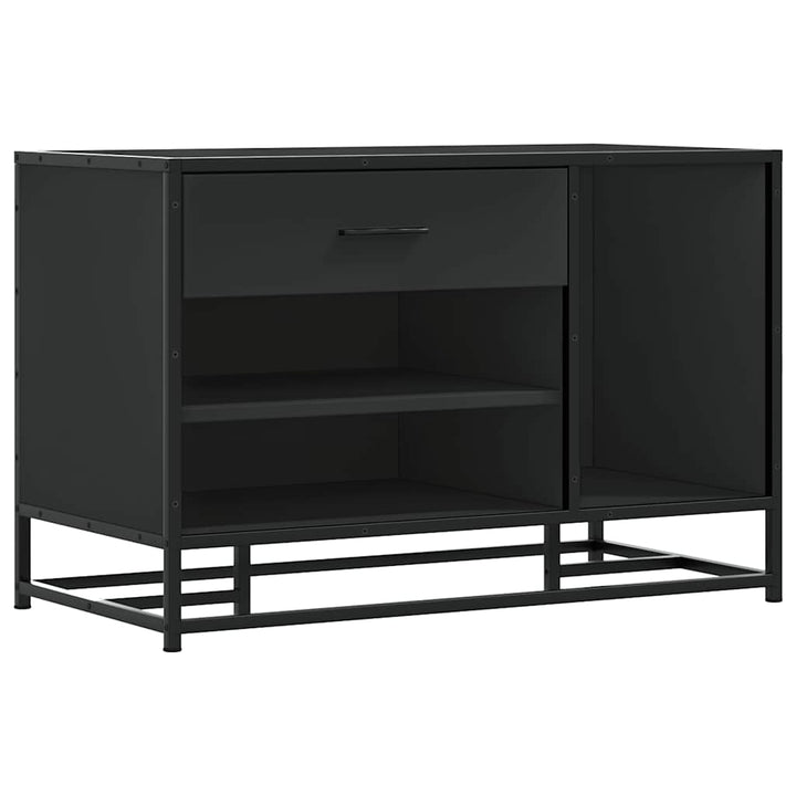 skobænk 80x40x53,5 cm konstrueret træ og metal sort