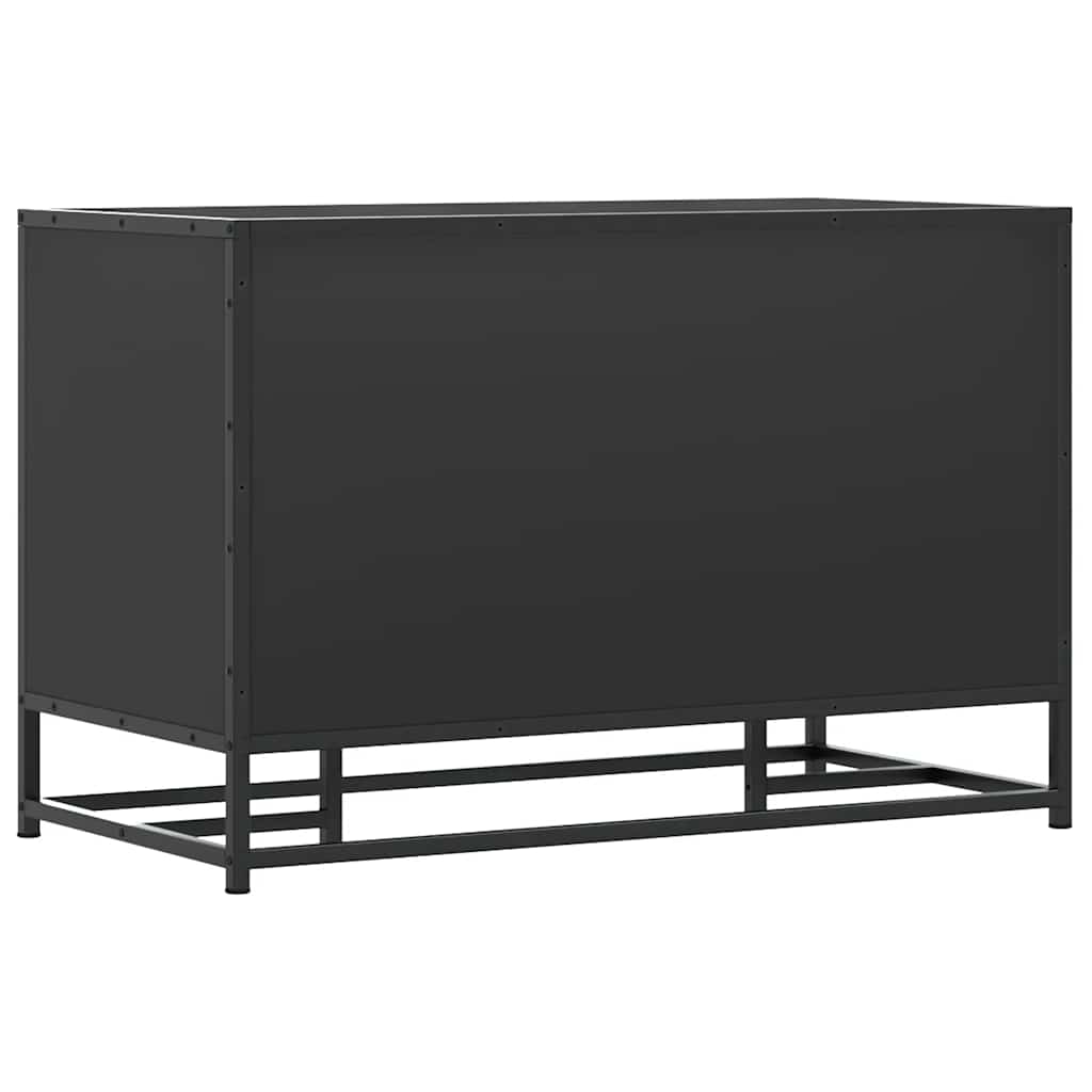skobænk 80x40x53,5 cm konstrueret træ og metal sort
