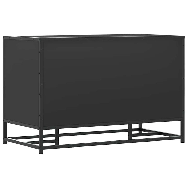skobænk 80x40x53,5 cm konstrueret træ og metal sort